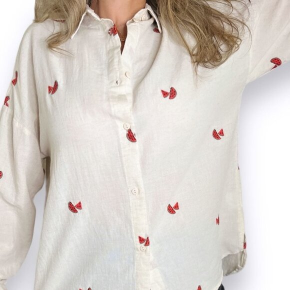 Watermelon Linen Shirt - Picture 2 of 2